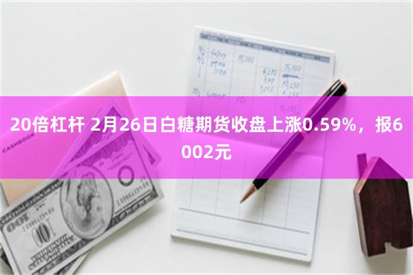 20倍杠杆 2月26日白糖期货收盘上涨0.59%，报6002元