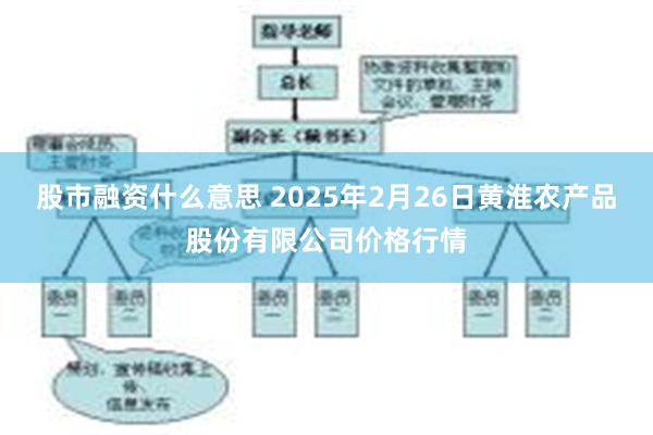 股市融资什么意思 2025年2月26日黄淮农产品股份有限公司价格行情
