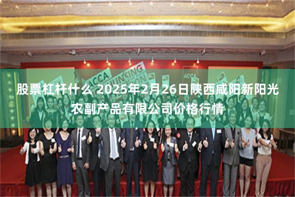 股票杠杆什么 2025年2月26日陕西咸阳新阳光农副产品有限公司价格行情