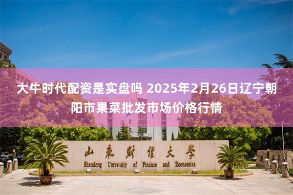 大牛时代配资是实盘吗 2025年2月26日辽宁朝阳市果菜批发市场价格行情