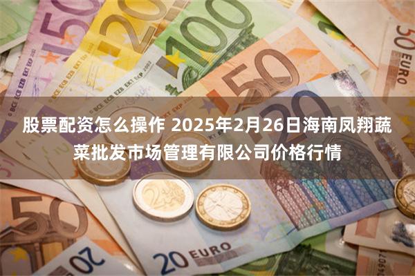 股票配资怎么操作 2025年2月26日海南凤翔蔬菜批发市场管理有限公司价格行情