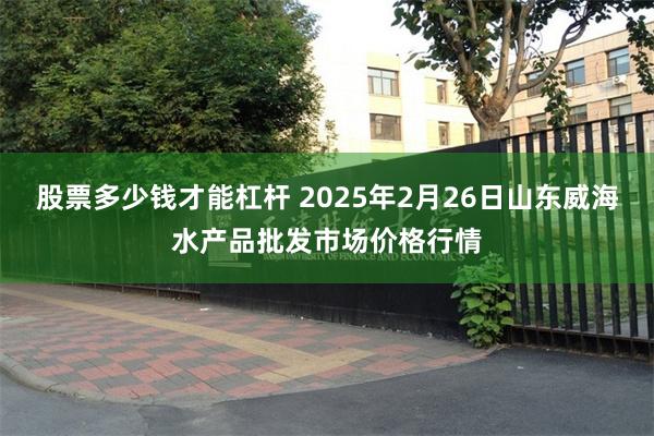 股票多少钱才能杠杆 2025年2月26日山东威海水产品批发市场价格行情