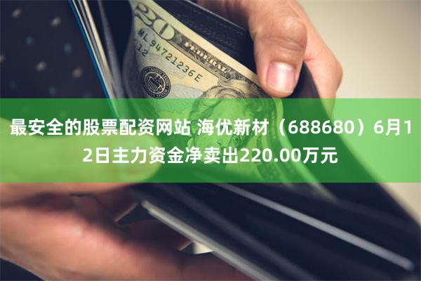 最安全的股票配资网站 海优新材（688680）6月12日主力资金净卖出220.00万元