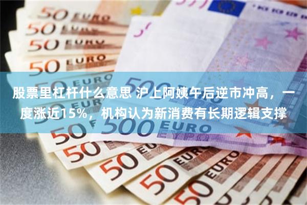 股票里杠杆什么意思 沪上阿姨午后逆市冲高，一度涨近15%，机构认为新消费有长期逻辑支撑