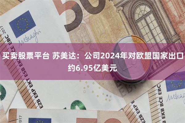 买卖股票平台 苏美达：公司2024年对欧盟国家出口约6.95亿美元