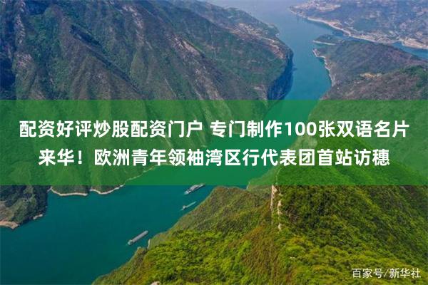 配资好评炒股配资门户 专门制作100张双语名片来华！欧洲青年领袖湾区行代表团首站访穗