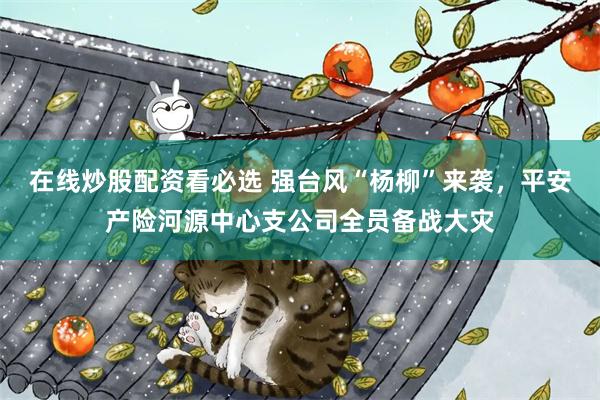 在线炒股配资看必选 强台风“杨柳”来袭，平安产险河源中心支公司全员备战大灾