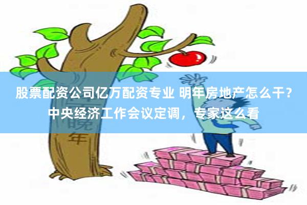 股票配资公司亿万配资专业 明年房地产怎么干？中央经济工作会议定调，专家这么看