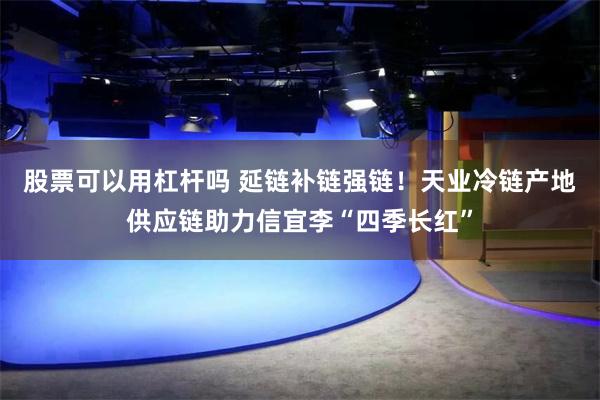 股票可以用杠杆吗 延链补链强链！天业冷链产地供应链助力信宜李“四季长红”