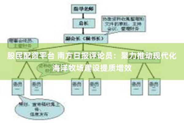 股民配资平台 南方日报评论员：聚力推动现代化海洋牧场建设提质增效