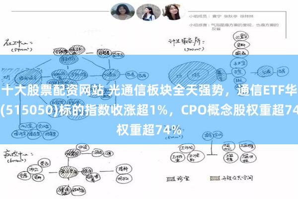 十大股票配资网站 光通信板块全天强势,通信ETF华夏(515050)标的指数收涨超1%,CPO概念股权重超74%