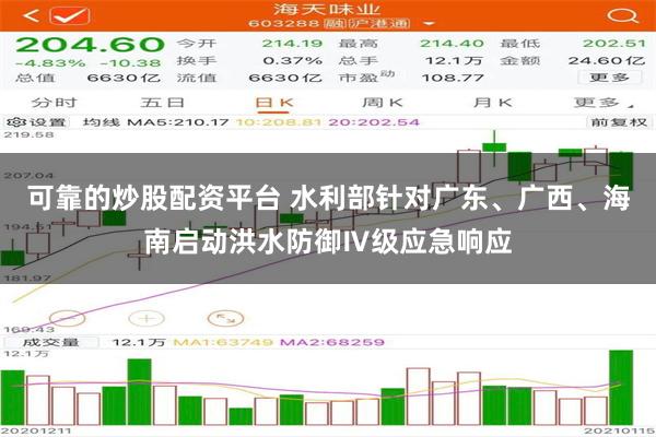 可靠的炒股配资平台 水利部针对广东、广西、海南启动洪水防御Ⅳ级应急响应