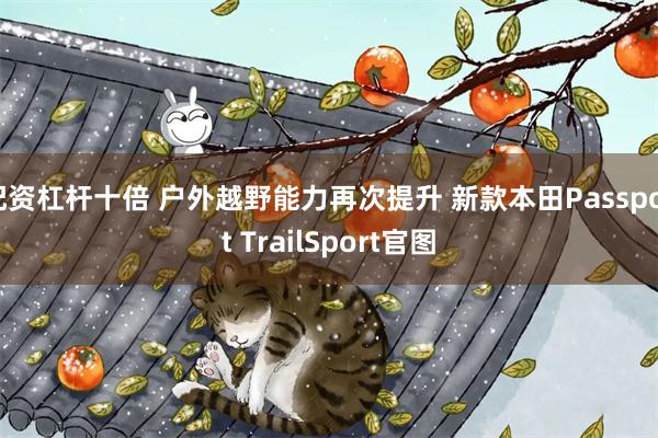 配资杠杆十倍 户外越野能力再次提升 新款本田Passport TrailSport官图