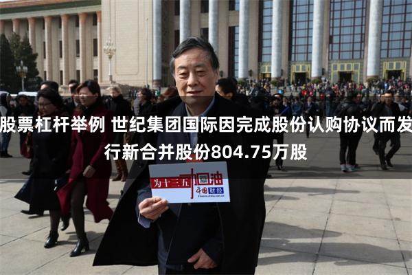 股票杠杆举例 世纪集团国际因完成股份认购协议而发行新合并股份804.75万股